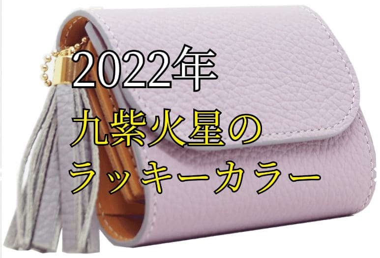 2022年の九紫火星のラッキーカラーのイメージの財布