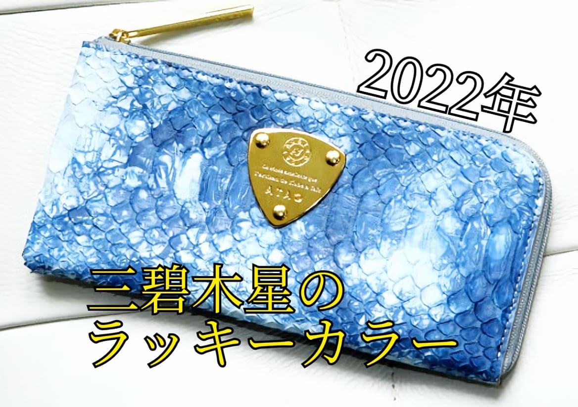 2022年の三碧木星のラッキーカラーの財布