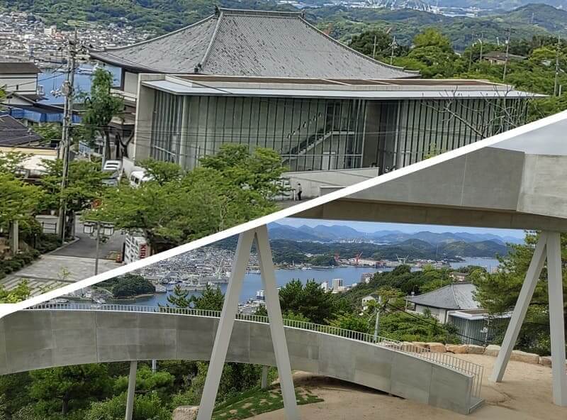 千光寺公園にある尾道美術館と回転階段の展望台 「